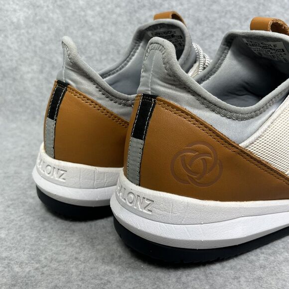 Athalonz EnVe‎ Golf Shoes Mens Size 8.5 White Tan Athletic Performance Spikeless - Picture 12 of 16